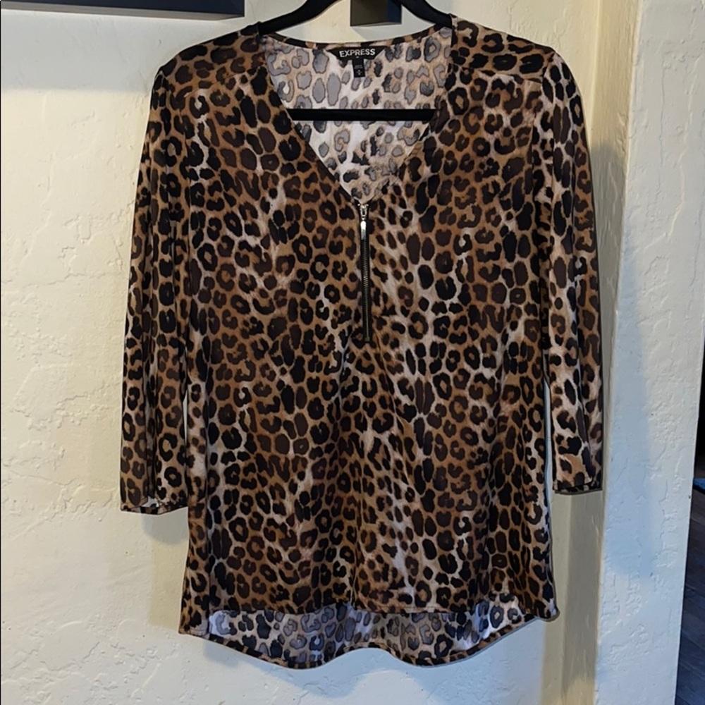 Express Leopard Print Blouse